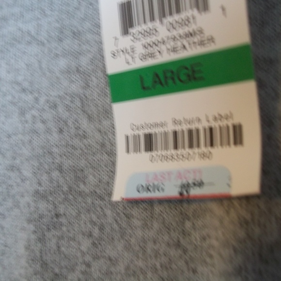 NWT STYLE & CO CORE FASHION L LT GREY HEATHER TOP - Picture 3 of 3